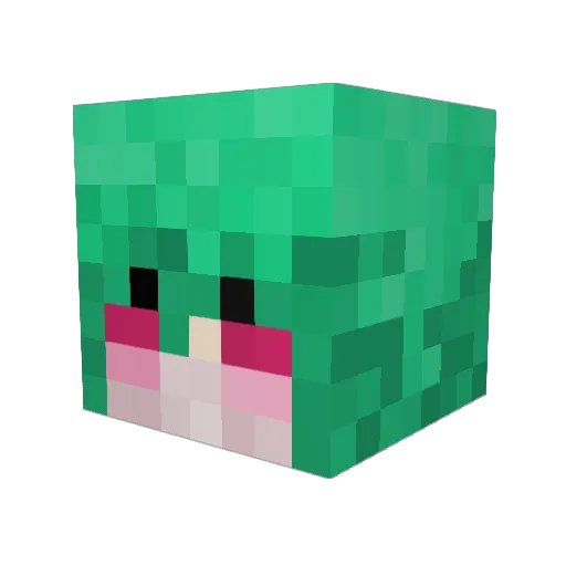 Foyyy Minecraft avatar head, 3D render