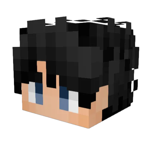 Fozel Minecraft avatar head, 3D render