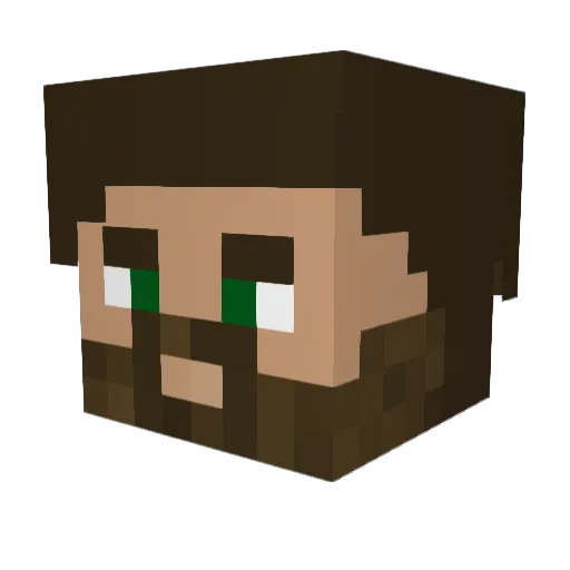 FozwiK Minecraft avatar head, 3D render