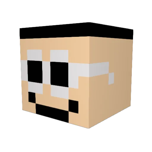 Fozzi7 Minecraft avatar head, 3D render