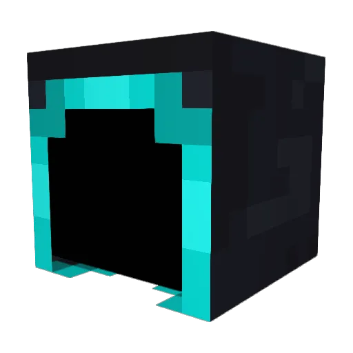 Fozzl Minecraft avatar head, 3D render