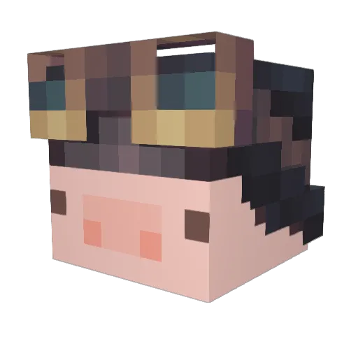 Fozzo_ Minecraft avatar head, 3D render
