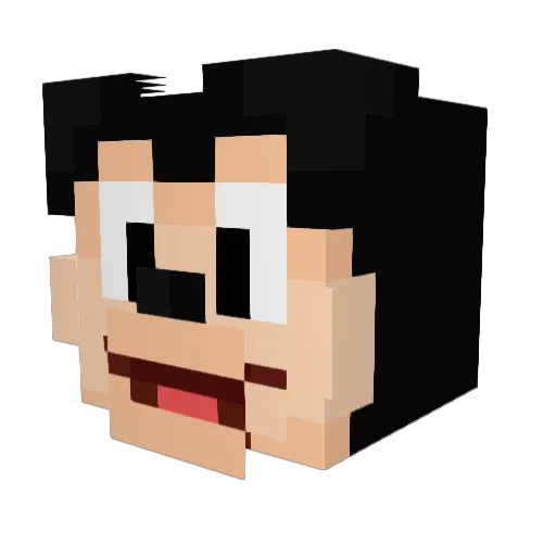 FpToHigh Minecraft avatar head, 3D render