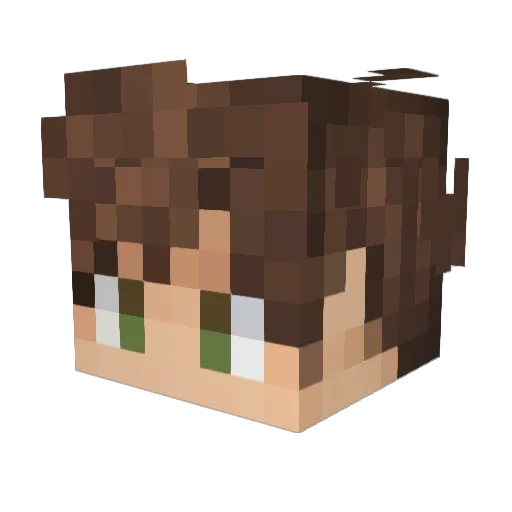 FplayPL Minecraft avatar head, 3D render