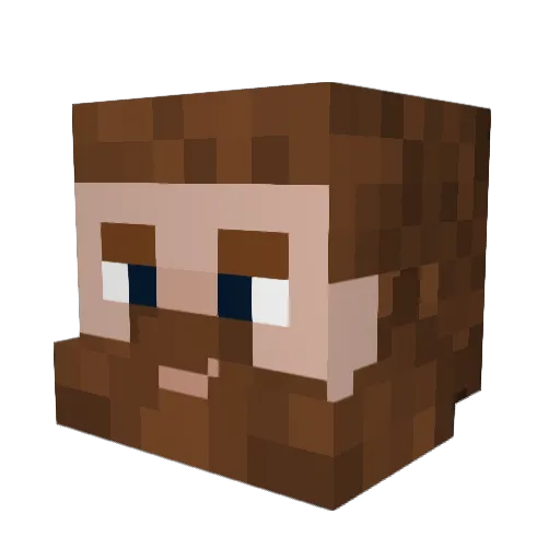 Fpohode Minecraft avatar head, 3D render