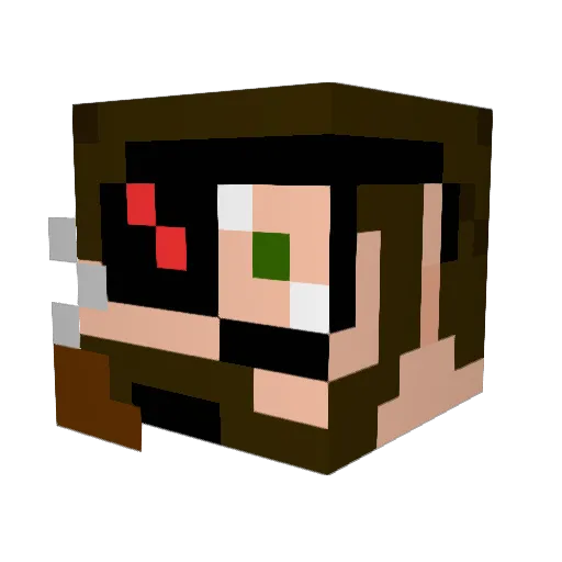 Fr0d0ki Minecraft avatar head, 3D render