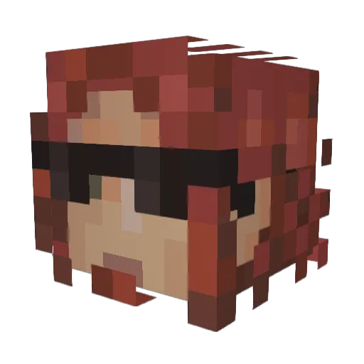Fr0ggry Minecraft avatar head, 3D render