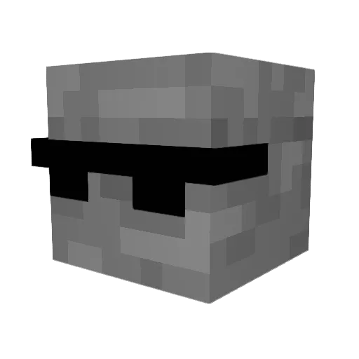 Fr0ntmann Minecraft avatar head, 3D render