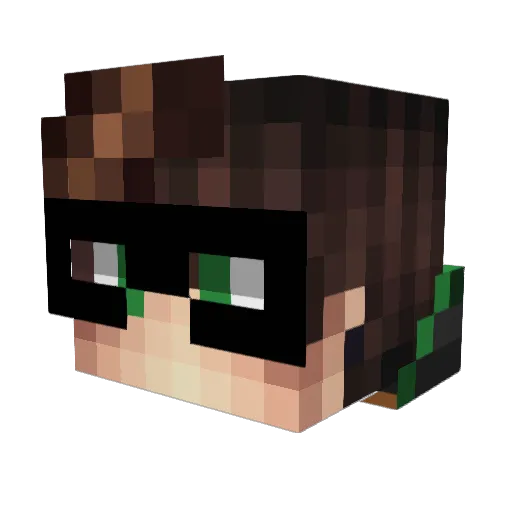 Fr0stSl4y3r Minecraft avatar head, 3D render