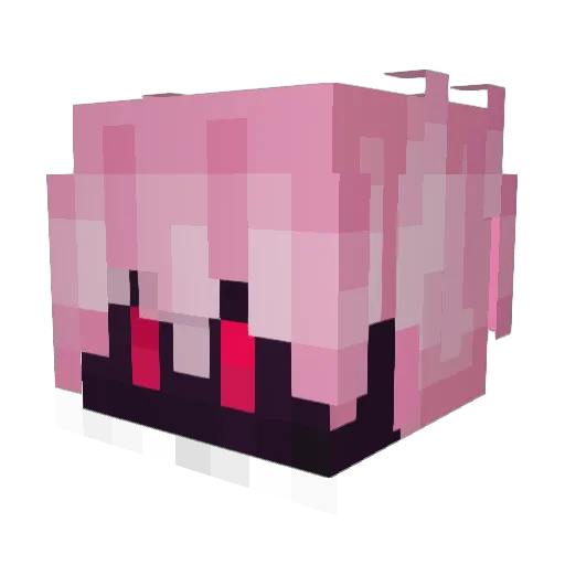 Fr0stal Minecraft avatar head, 3D render