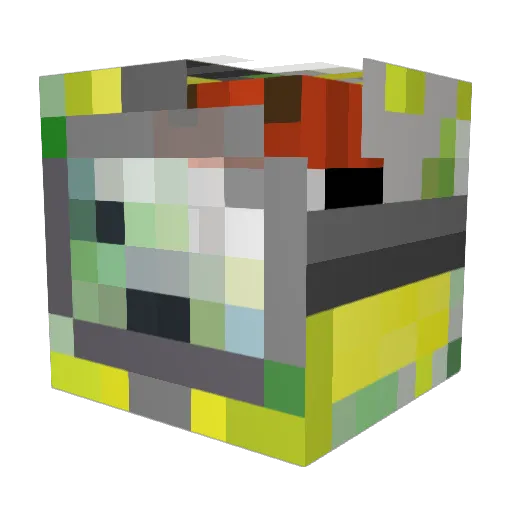 Fr0ster14 Minecraft avatar head, 3D render