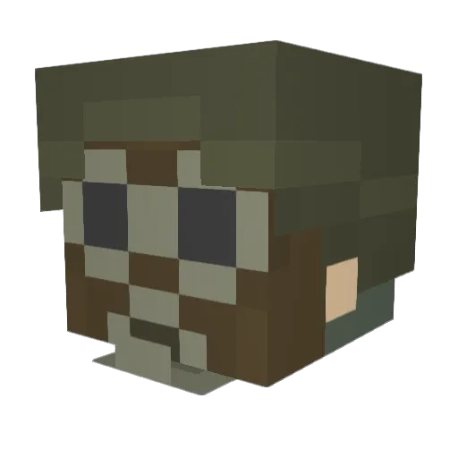 Fr0styRaZR Minecraft avatar head, 3D render