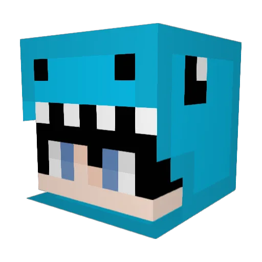 Fr0styY7 Minecraft avatar head, 3D render