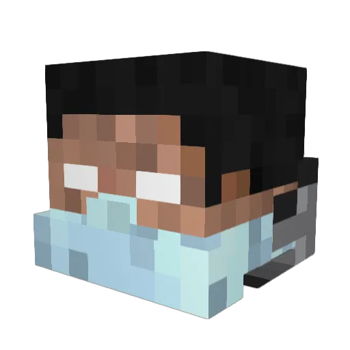 Fr0sty_Zenkai Minecraft avatar head, 3D render