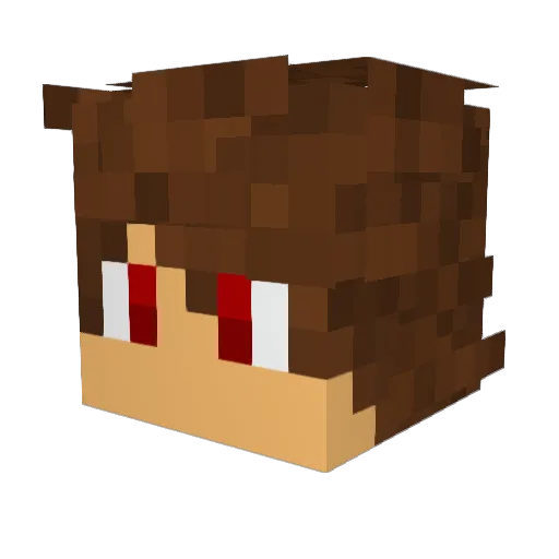 Fr0xime Minecraft avatar head, 3D render