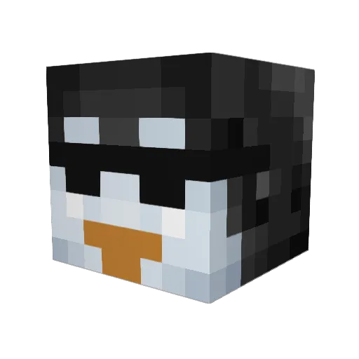 Fr0xyy Minecraft avatar head, 3D render