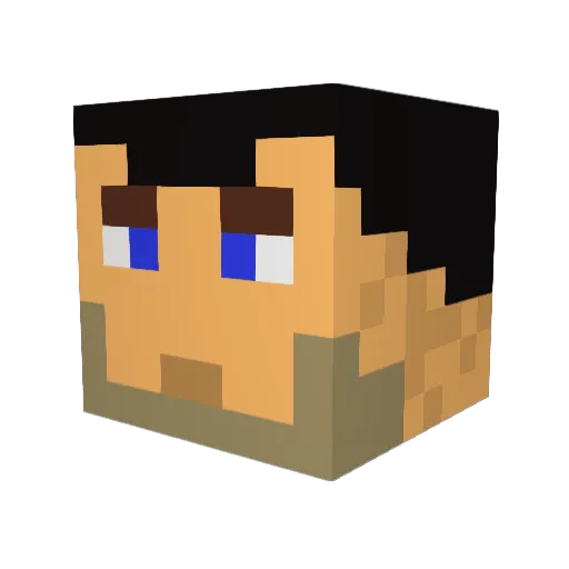 Fr1ttee Minecraft avatar head, 3D render
