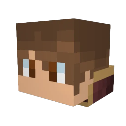 Fr1tzchen Minecraft avatar head, 3D render