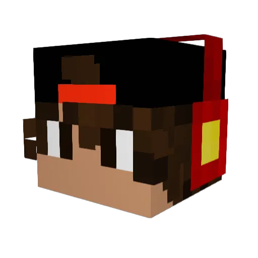Fr33bear Minecraft avatar head, 3D render