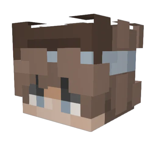 Fr345 Minecraft avatar head, 3D render