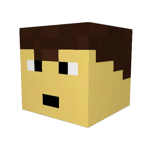 Fr3d__ Minecraft avatar head, 3D render