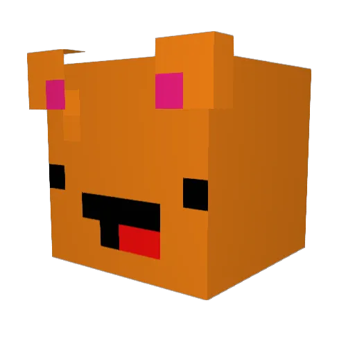 Fr3ddo13 Minecraft avatar head, 3D render