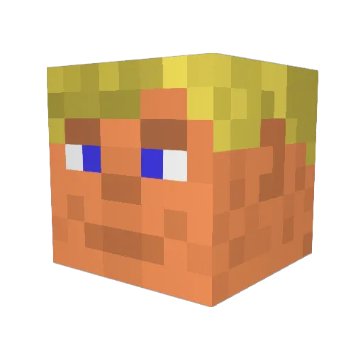Fr3do22 Minecraft avatar head, 3D render