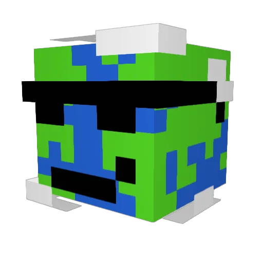 Fr3shGuac Minecraft avatar head, 3D render