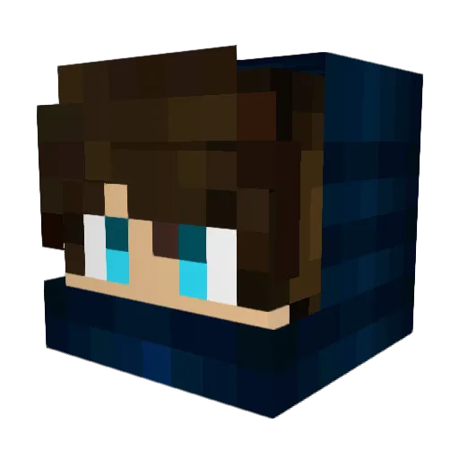 Fr3zLP Minecraft avatar head, 3D render