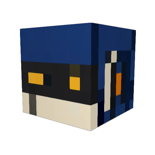 Fr4nkBot Minecraft avatar head, 3D render