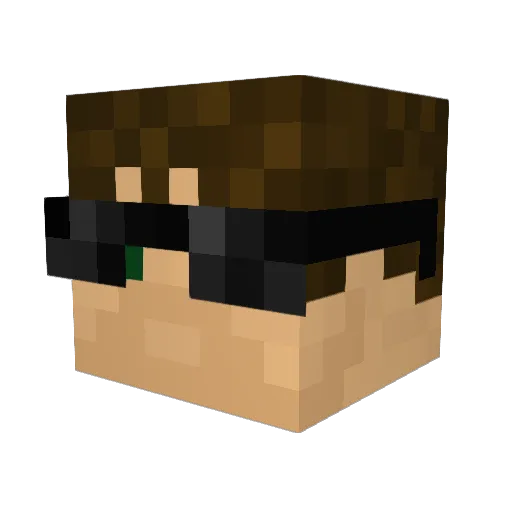 Fr4nk_Wh1te Minecraft avatar head, 3D render