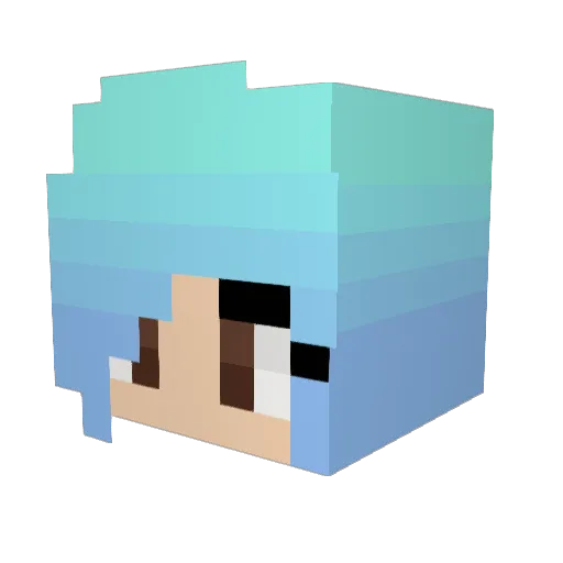 Fr4nm Minecraft avatar head, 3D render