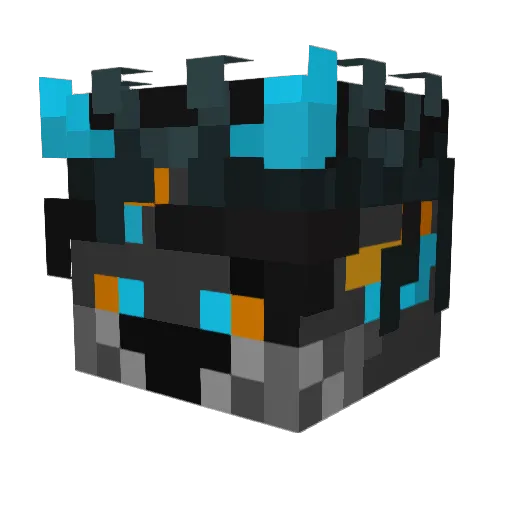 Fr4xen Minecraft avatar head, 3D render