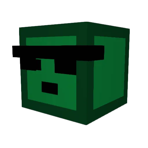 Fr5d Minecraft avatar head, 3D render
