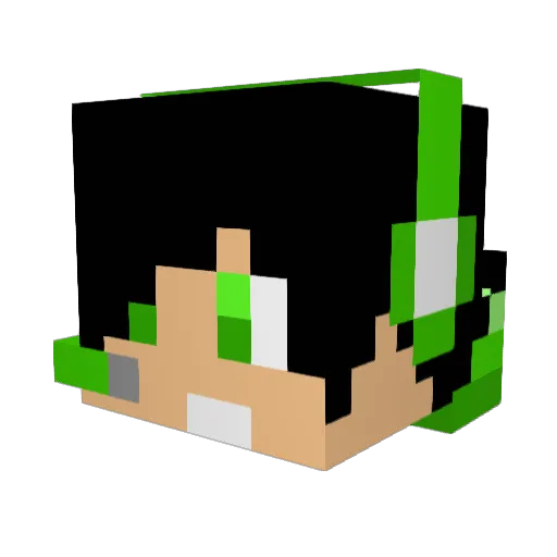 FrAxXtEr Minecraft avatar head, 3D render