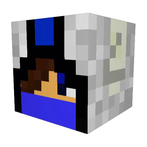 FrHoozman Minecraft avatar head, 3D render