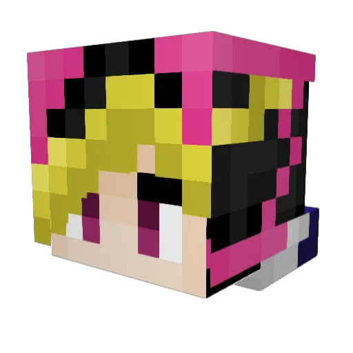 FrHyouka Minecraft avatar head, 3D render