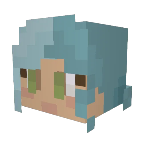 FrJustVibin Minecraft avatar head, 3D render