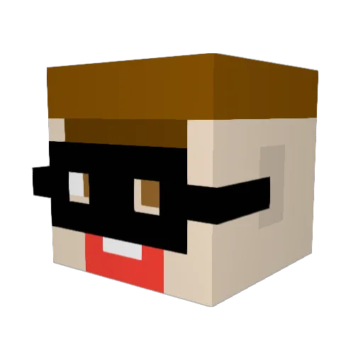 FrMelchisedek Minecraft avatar head, 3D render