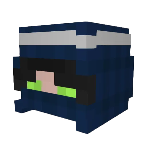 FrYYYzez Minecraft avatar head, 3D render