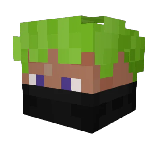 Fra44_ Minecraft avatar head, 3D render