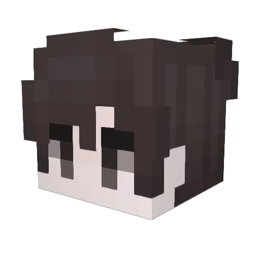 Fraausty Minecraft avatar head, 3D render