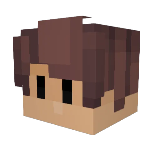 FraayaX Minecraft avatar head, 3D render