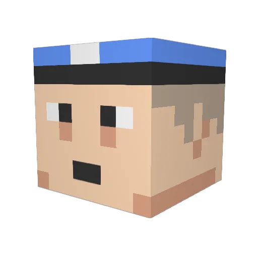 Frabenkiller Minecraft avatar head, 3D render