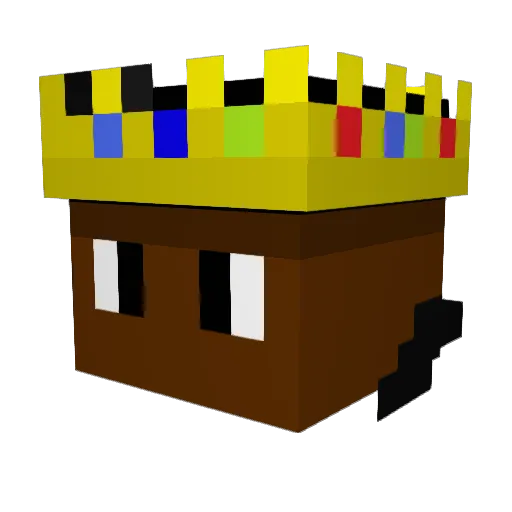 Frabled Minecraft avatar head, 3D render
