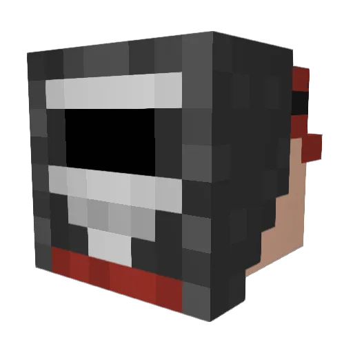Fracitano Minecraft avatar head, 3D render