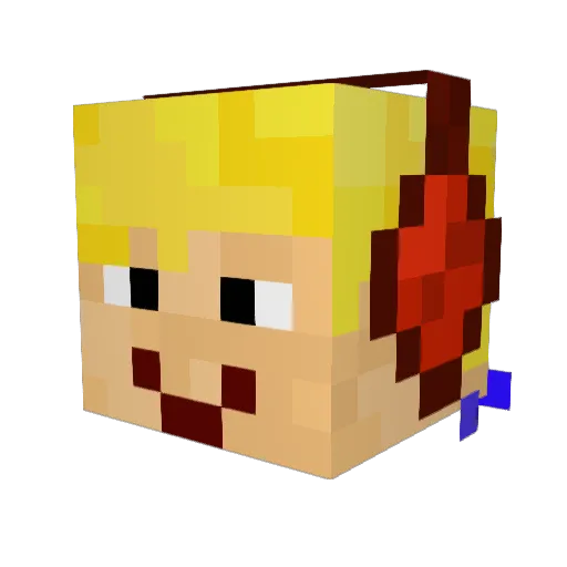 Frack_Off Minecraft avatar head, 3D render