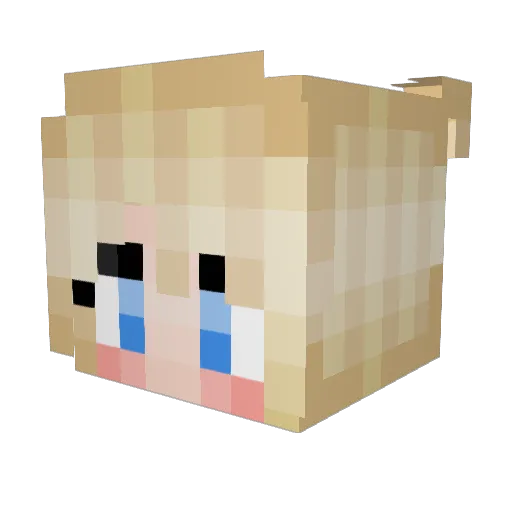 FrackityFick Minecraft avatar head, 3D render