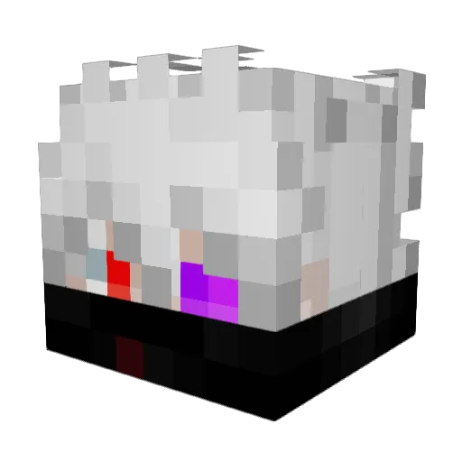 FractZone Minecraft avatar head, 3D render