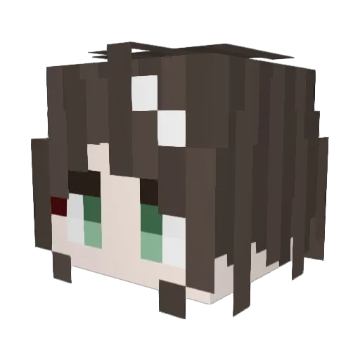 FractalD471 Minecraft avatar head, 3D render
